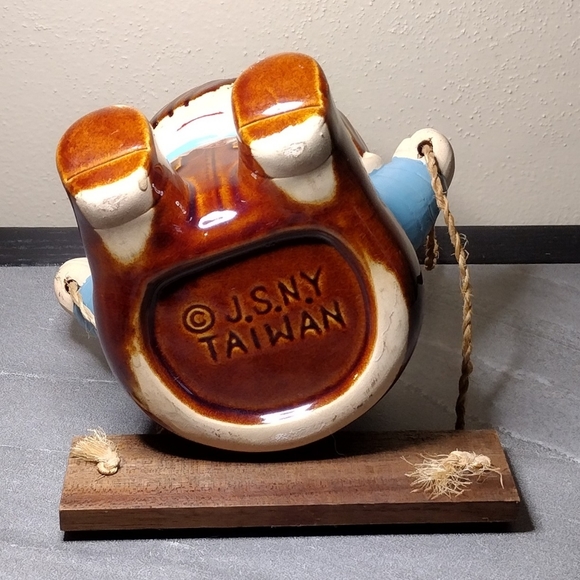 Vintage JSNY Taiwan Girl and Boy on a Swing Planters Set/2 - Picture 16 of 16